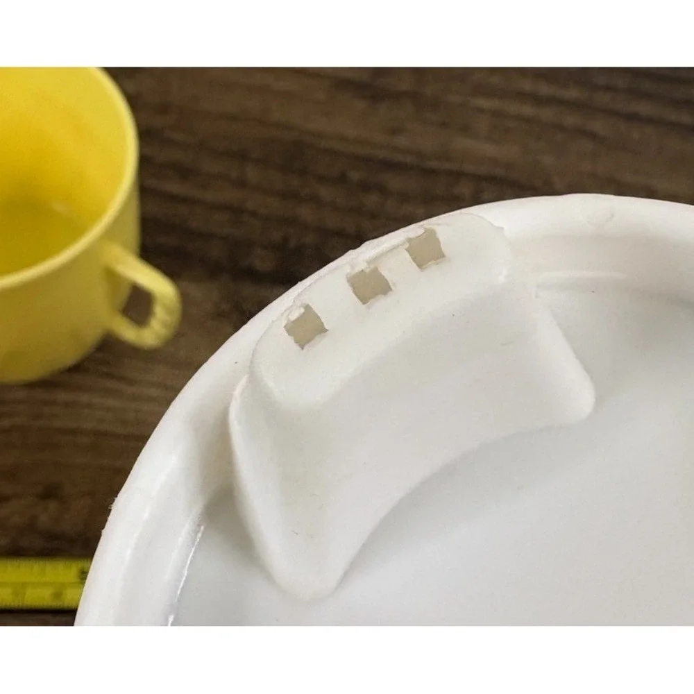 Vintage Yellow Weighted Duck Wobble Toddler Cup Handles & Lid Sanitoy 1971